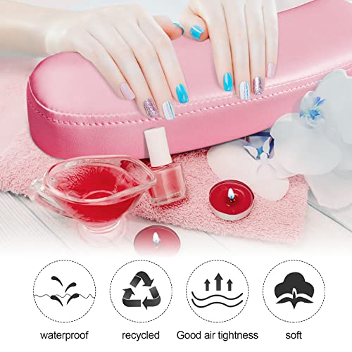 TOROKOM Pink Nail Arm Rest Pillow for Acrylic Nails, Hand Support Cushion