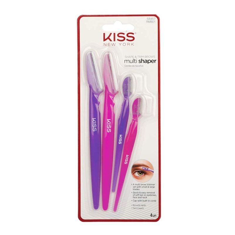 Kiss Shape & Trim Multi Brow Trimmer Hair Eyebrow Razor and Facial Razor Multipurpose Exfoliating Dermaplaning Tool