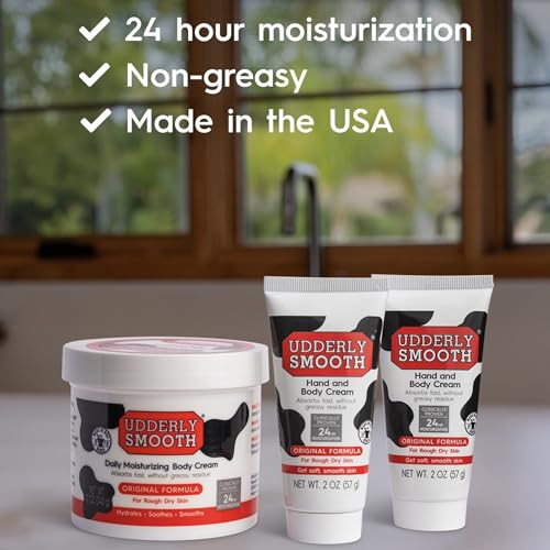 Udderly Smooth Hand Cream & Body Cream Set for Dry Skin