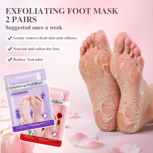 ZKONLY 8-Pack Foot Mask Set for Dry Cracked Heels and Callus Repair