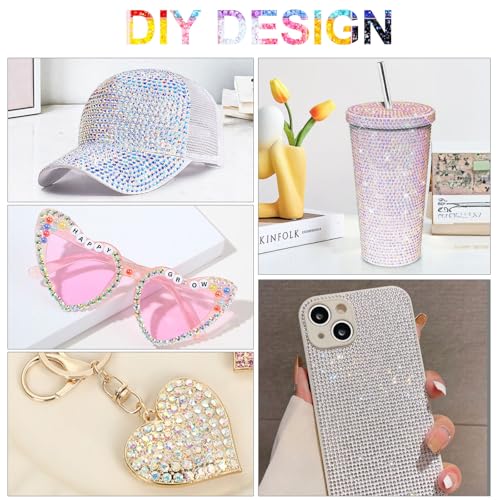RAZET 40 Colors 3mm Jelly Rhinestones Bedazzling Kit for DIY Crafts & Nail Art