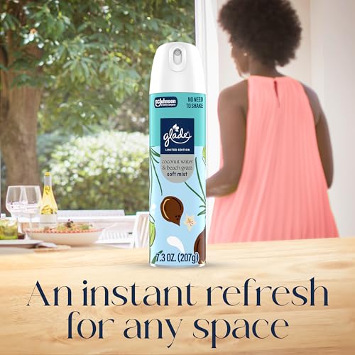 Glade Coconut Water & Beach Grass Air Freshener Spray - 7.3 oz, 6 Pack