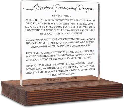 Christian Desk Plaque Gift for Assistant Principal | Positive Energy Decor