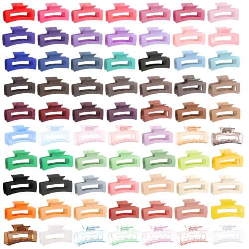 36 Pcs Rectangle Hair Claw Clips, 3.35 Inch Non-Slip for Thick & Thin Hair