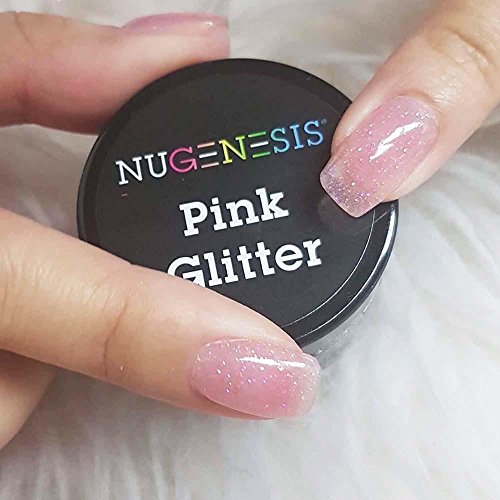 NuGenesis Dip Powder - Pink Glitter 1.5oz Professional Nail System