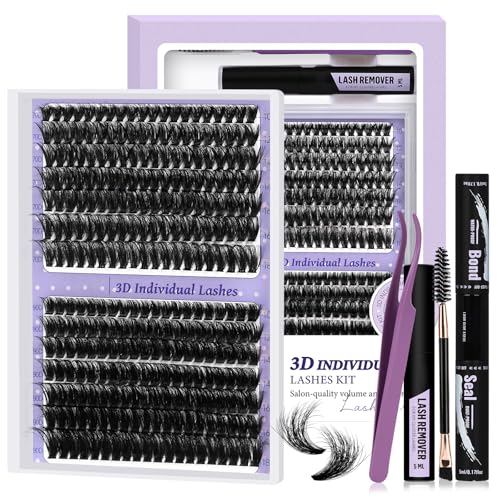 B&Q Fluffy Lash Clusters Kit - 70D+90D Wispy DIY Individual Eyelashes