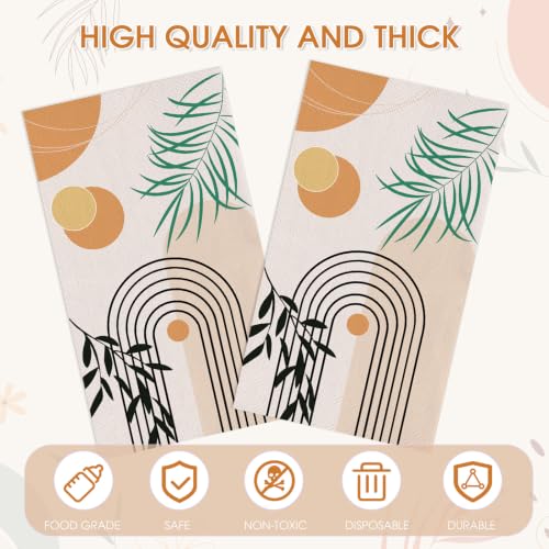 Boho Disposable Paper Hand Towels - 100 Pack, 4.3x7.8"