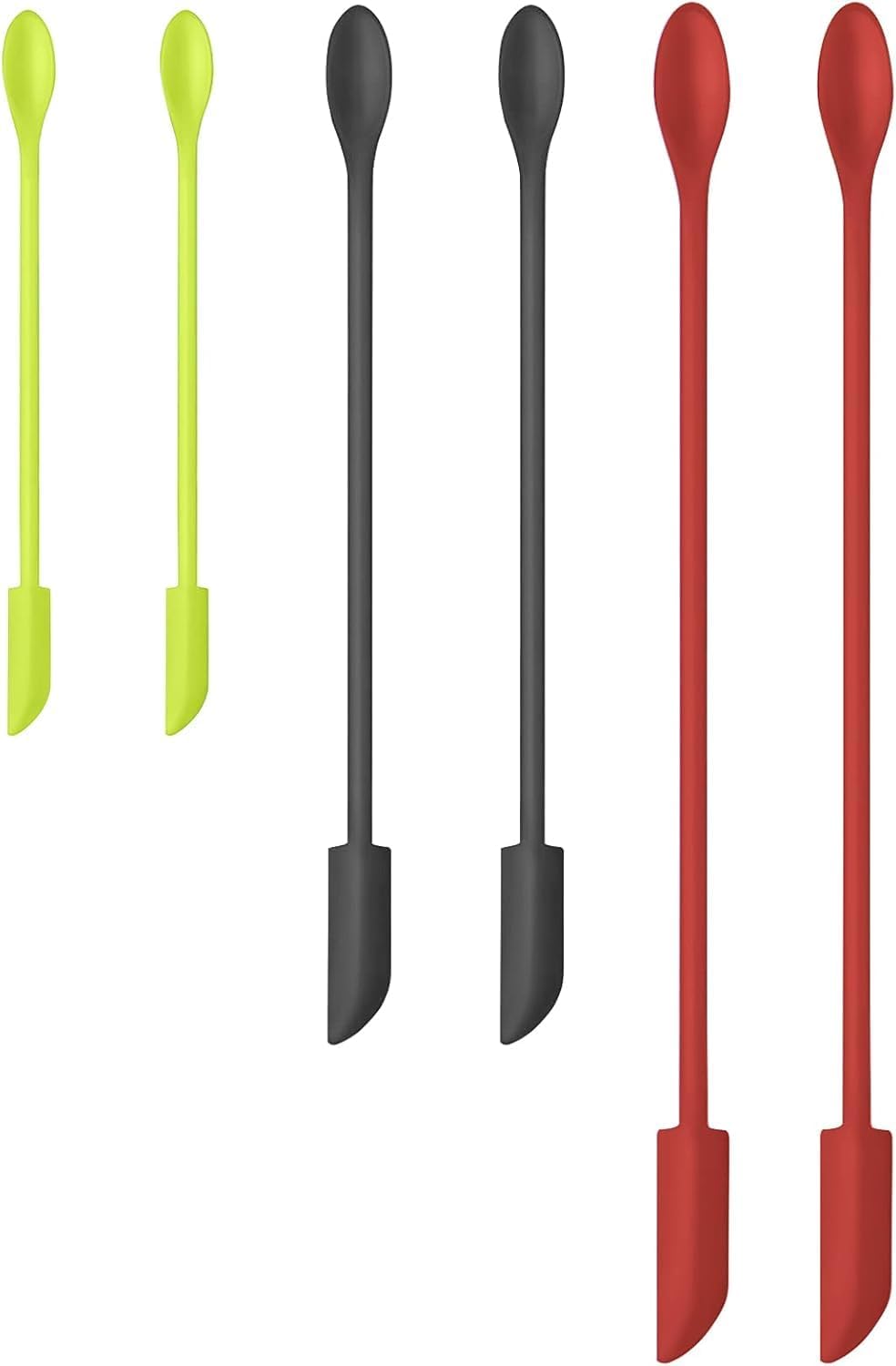 Silicone Spatula Set - 3-Piece Mini Scraper Tool for Makeup, Food & Beauty | Multi-Size for Jars & Containers