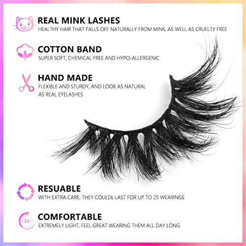 Queen 20mm 3D Mink Lashes - Fluffy, Dramatic, Reusable False Eyelashes