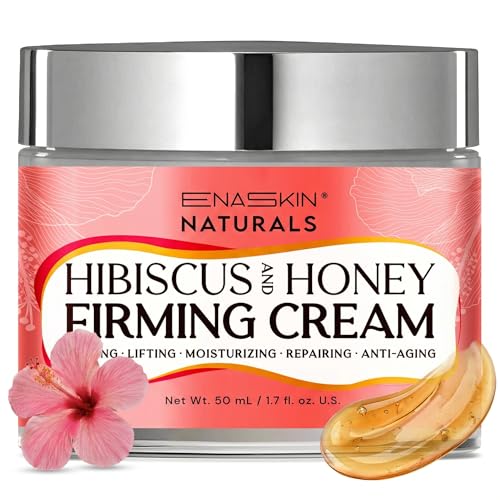 Neck Firming Cream with Hibiscus & Honey - Anti-Aging Moisturizer for Fine Lines & Deep Hydration - 1.7 Fl Oz