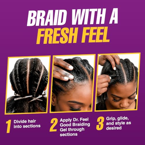 EBIN NEW YORK Dr. Feel Good Super Hold Braiding Gel, Menthol-Infused, 6.35 oz