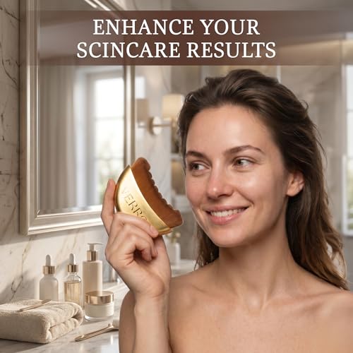 VERRO Gold Lymphatic Face Brush Set - 2 Pack for Sculpting & Drainage