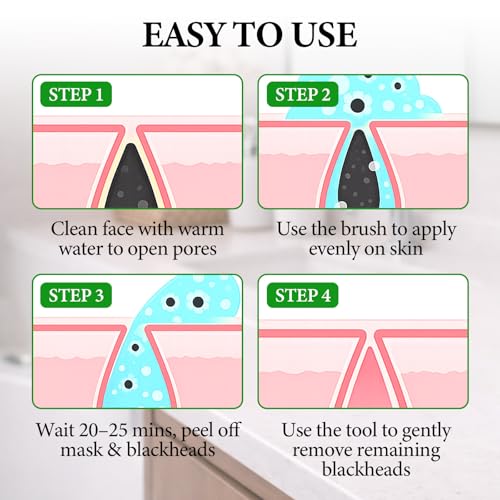 AstraVox Charcoal Blackhead Remover Mask - 3.5 Fl Oz Peel Off Mask for Oily Skin