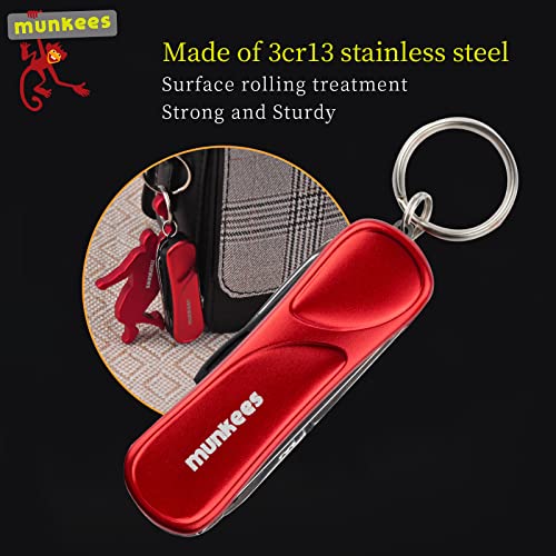 6-in-1 Manicure Keychain Multi-Tool with Nail Clippers & Tweezers