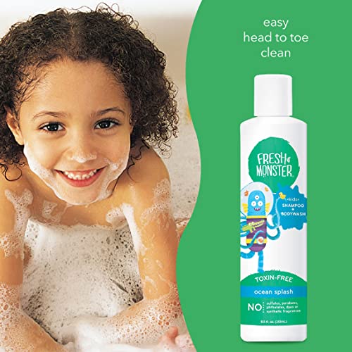 Fresh Monster 2-in-1 Kids Shampoo & Body Wash - Ocean Splash, 8.5 oz