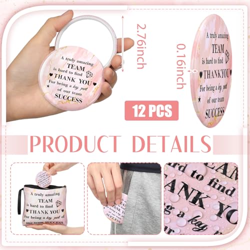 24-Piece Inspirational Makeup Bag and Pocket Mirror Gift Set for Women