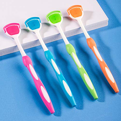 MR LION 4 Pack Tongue Scrapers - Oral Hygiene & Bad Breath Freshener