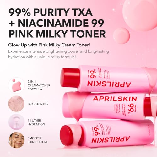 APRILSKIN Pink Milky Toner with TXA & Niacinamide - Deep Hydration