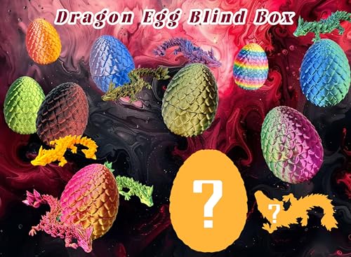 14PCS Articulated Crystal Dragons with Eggs - Fantasy Collection