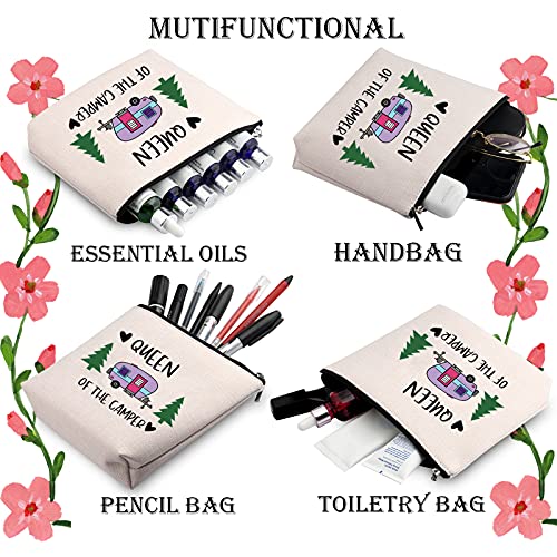 Queen Of Camper Makeup Bag - Multifunctional Zipper Pouch for Women