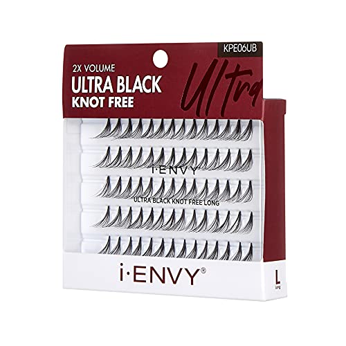 i-Envy Kiss Premium Knot-Free 70 Individual False Lashes Ultra Black - Pack of 1