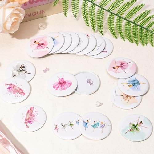 Ballet Compact Mirrors Set 36 Pieces - Graceful Dance Gift for Girls & Enthusiasts