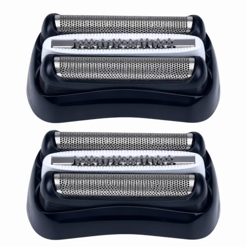 Black 32B Replacement Razor Heads for Braun Series 3 3010s 3040s 3090 - 2 Pack