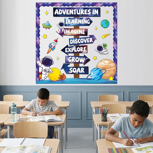 Outer Space Bulletin Board Set - Galaxy Classroom Decor for Back to School