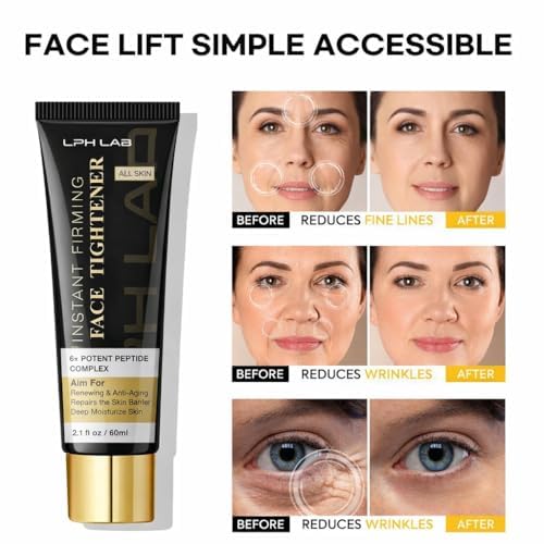 Instant Face Lift Cream - Temporary Tightening Solution for Mature Skin 50+ | Visibly Firms & Smooths Wrinkles