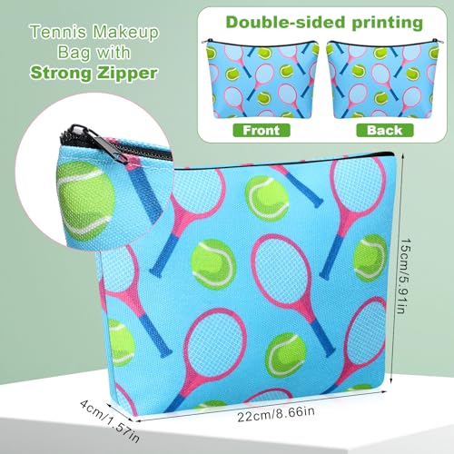 Bulyoou 10 Pcs Tennis Makeup Bags - Tennis Gifts for Women & Ladies, 8.7x5.9 inches