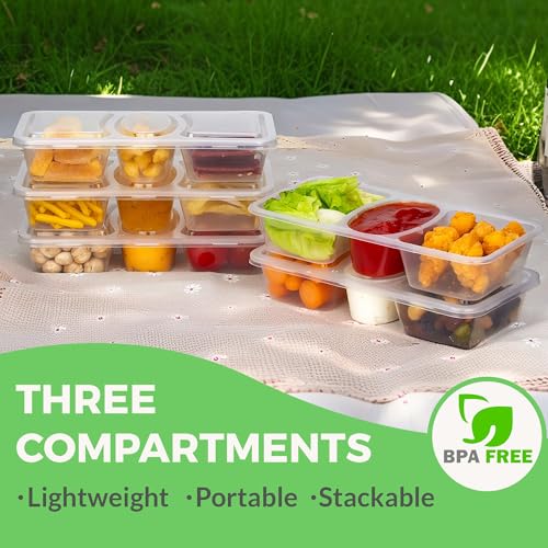 MACTANO 8 oz Reusable Snack Containers - 10 Sets with Lids
