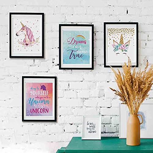 Unicorn Wall Art Prints - Inspirational Decor for Kids' Rooms