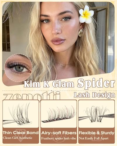 A-DD Curl Breeze Spider Lash Clusters Kit 162PCS by zenotti - Kim K Style Natural Eyelash Extensions