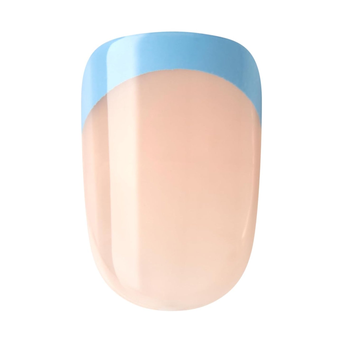 Impress Press-On Nails - French Snooze Blue Short Squoval | 30 Nails, Prep Pad & Manicure Kit