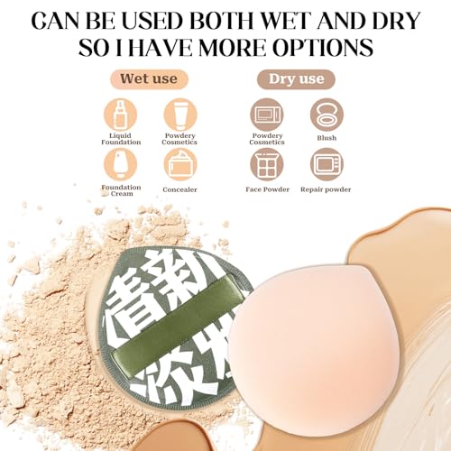 4 Pcs Soft Korean Makeup Sponges for Liquid & Powder Foundation