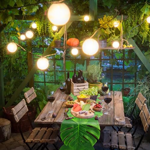 Artificial Palm Leaves Table Runners - 72 Inch, Set of 2 for Tropical Events