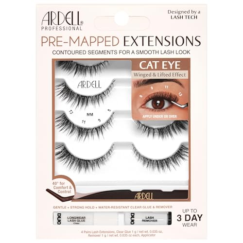 Ardell Cat Eye PreMapped Eyelash Extensions Kit - 4 Pairs