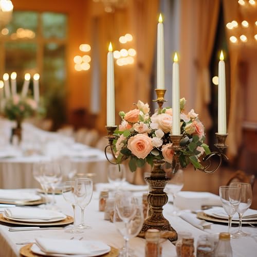 Flameless Taper Candles with Remote Control - 6 Pack LED Candles