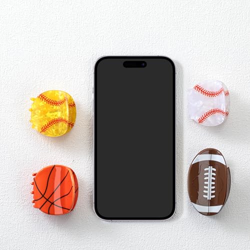 Sports Hair Claw Clips for Women - 4 Piece Game Day Acrylic Accessories