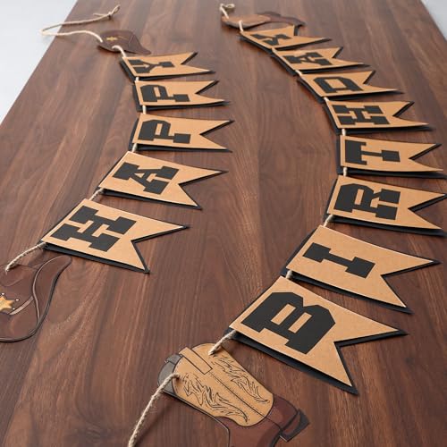 Cowboy Birthday Banner Decoration - Western Theme Party Supplies