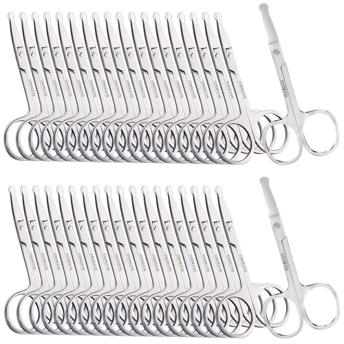 Rounded 24 PCS Grooming Scissors for Men & Women - Precision Safety Tips