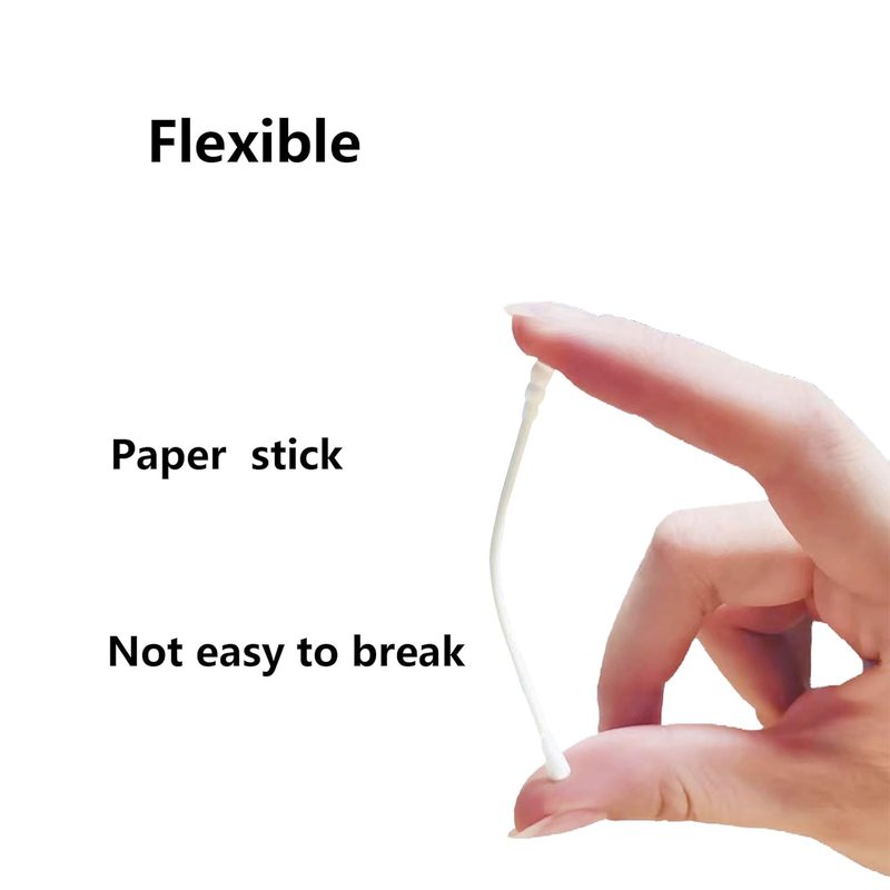 Mini Cotton Swabs - 500pcs Spiral/Round Cotton Buds for Personal Care & Cleaning