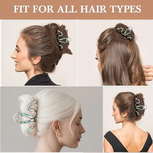 Slytherin Snake Hair Claw Clips - Gothic Non-Slip Hair Accessories for Women