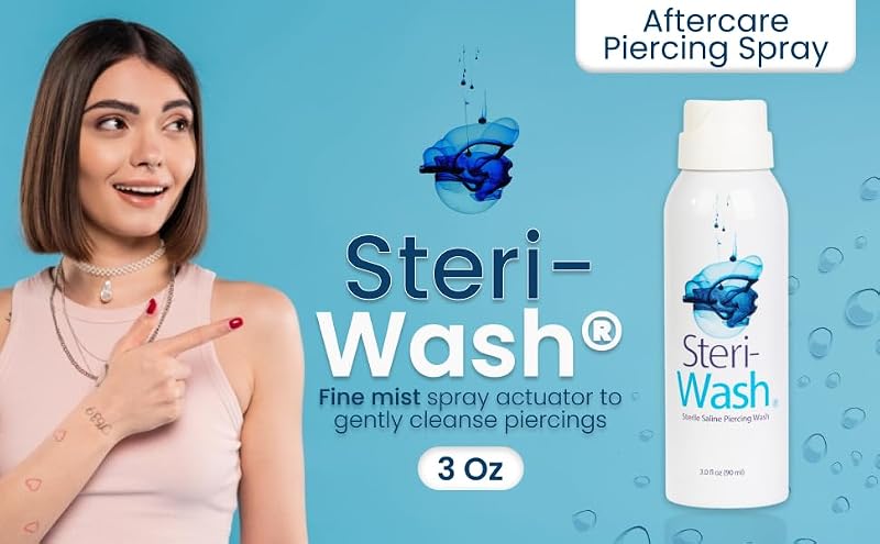 Steri-Wash Aftercare Piercing Spray - 8 Oz Vegan Solution