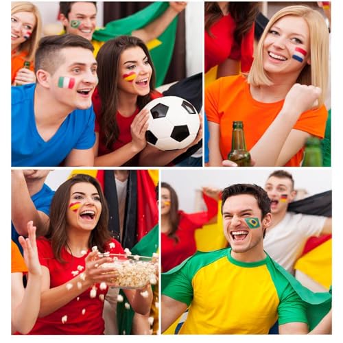 World Flag Temporary Tattoos 35 Styles World Flag Fake Tattoos Stickers Country Flags Face Tattoos Multicultural Travel Aviation Stickers Waterproof Hearts Face Tattoo for Women 35Sheets