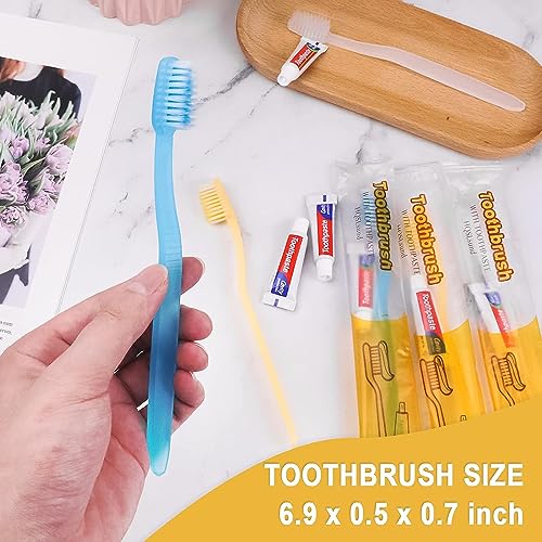 30 Pack Disposable Toothbrushes with Toothpaste - Individually Wrapped, Travel-Ready