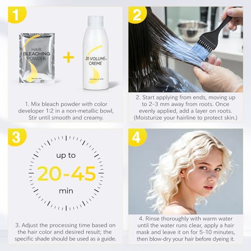 IIIMEIDU 20 Volume Hair Developer - 3.5 Fl Oz Professional Cream Hair Bleach & Color Deposit