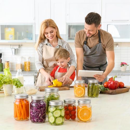 64oz Wide Mouth Mason Jar with Lid – Food Safe Glass Storage