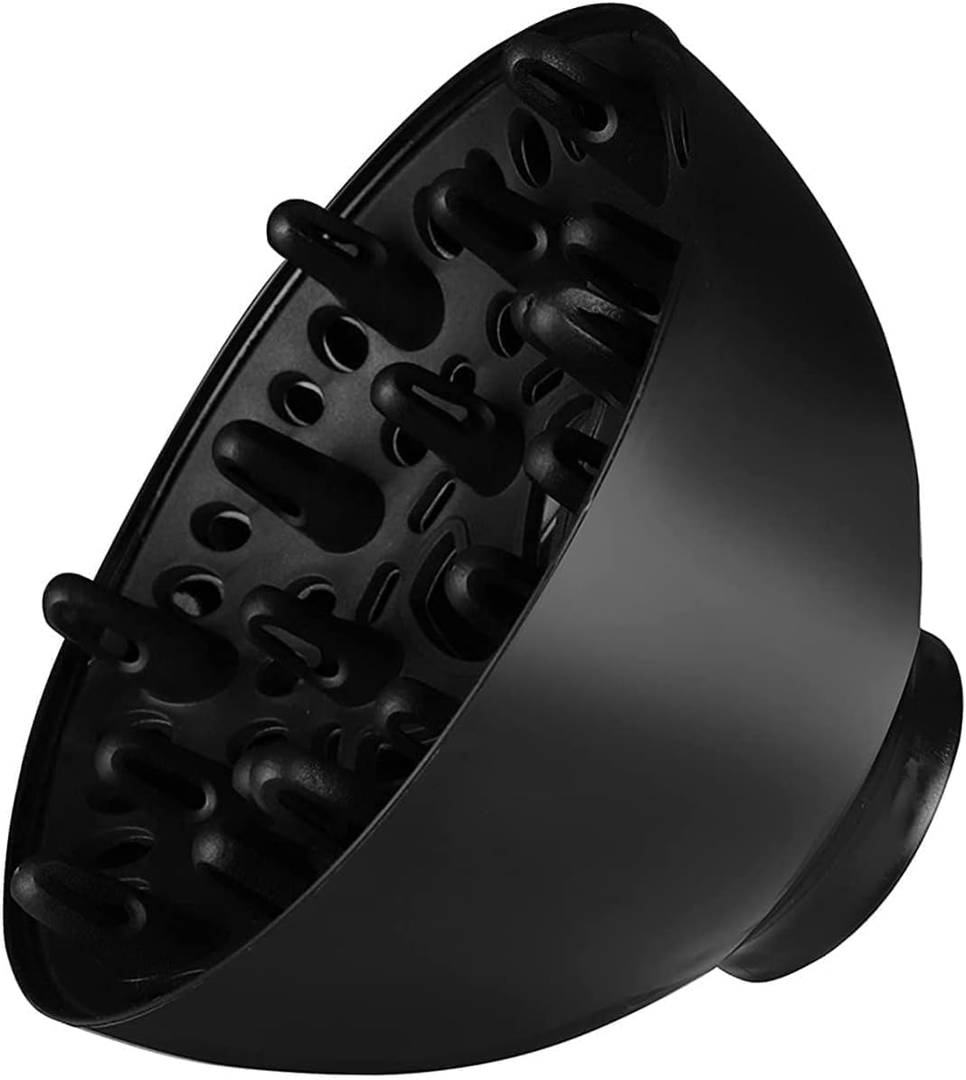 Universal Hair Dryer Diffuser for Curly Hair - Adaptable Attachment for Optimal Styling | Black