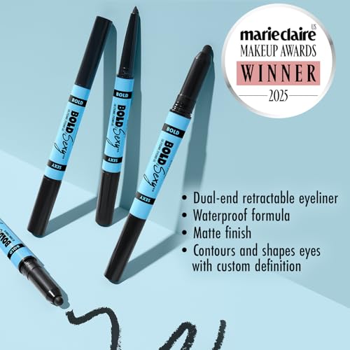 Black Radiance Bold & Sexy Waterproof Gel Eyeliner 0.02oz Dual-Ended, Buildable & Smudge-Proof